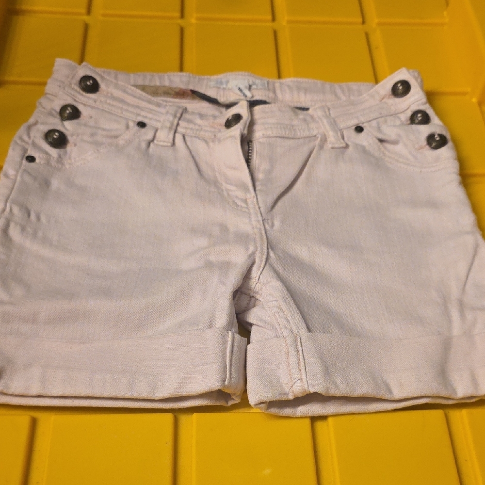 Stylish Light Pink Button Shorts